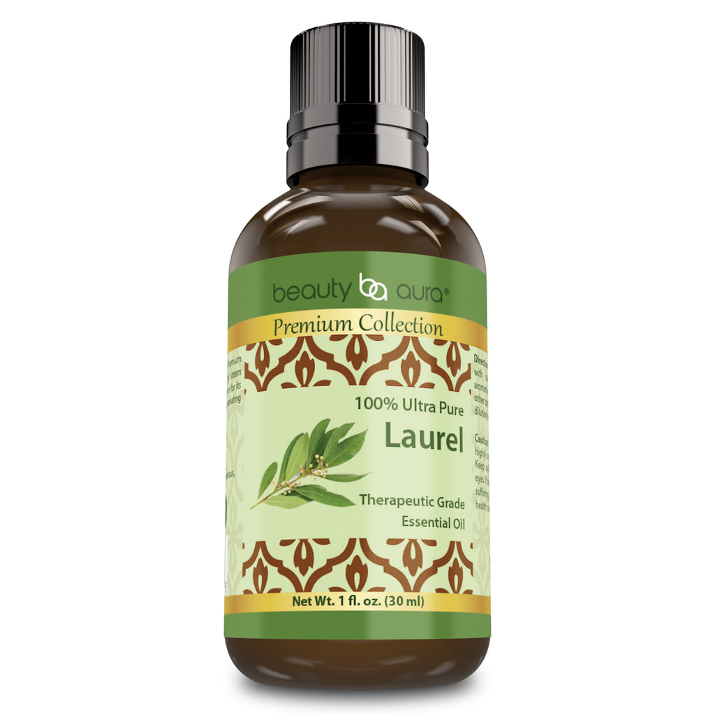 Beauty Aura Premium Collection- Ultra Pure Laurel Essential Oil - 1 oz Bottle