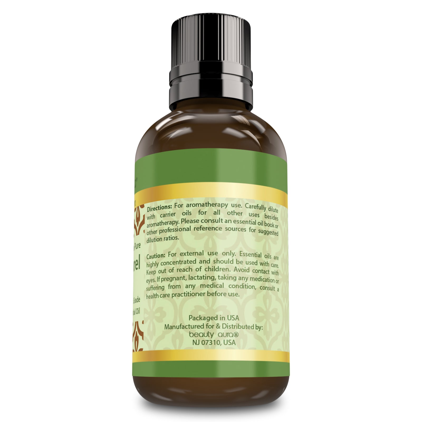 Beauty Aura Laurel Oil | Therapeutic Grade Essential Oil | 1 Fl. Oz (30 ml) | Premium Collection