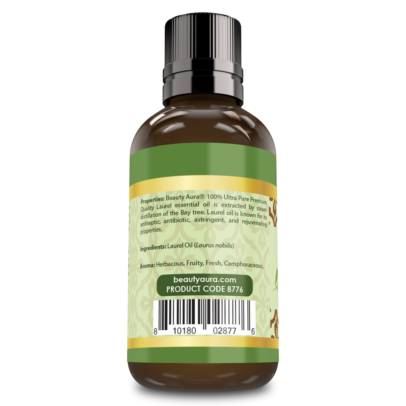 Beauty Aura Laurel Oil | Therapeutic Grade Essential Oil | 1 Fl. Oz (30 ml) | Premium Collection