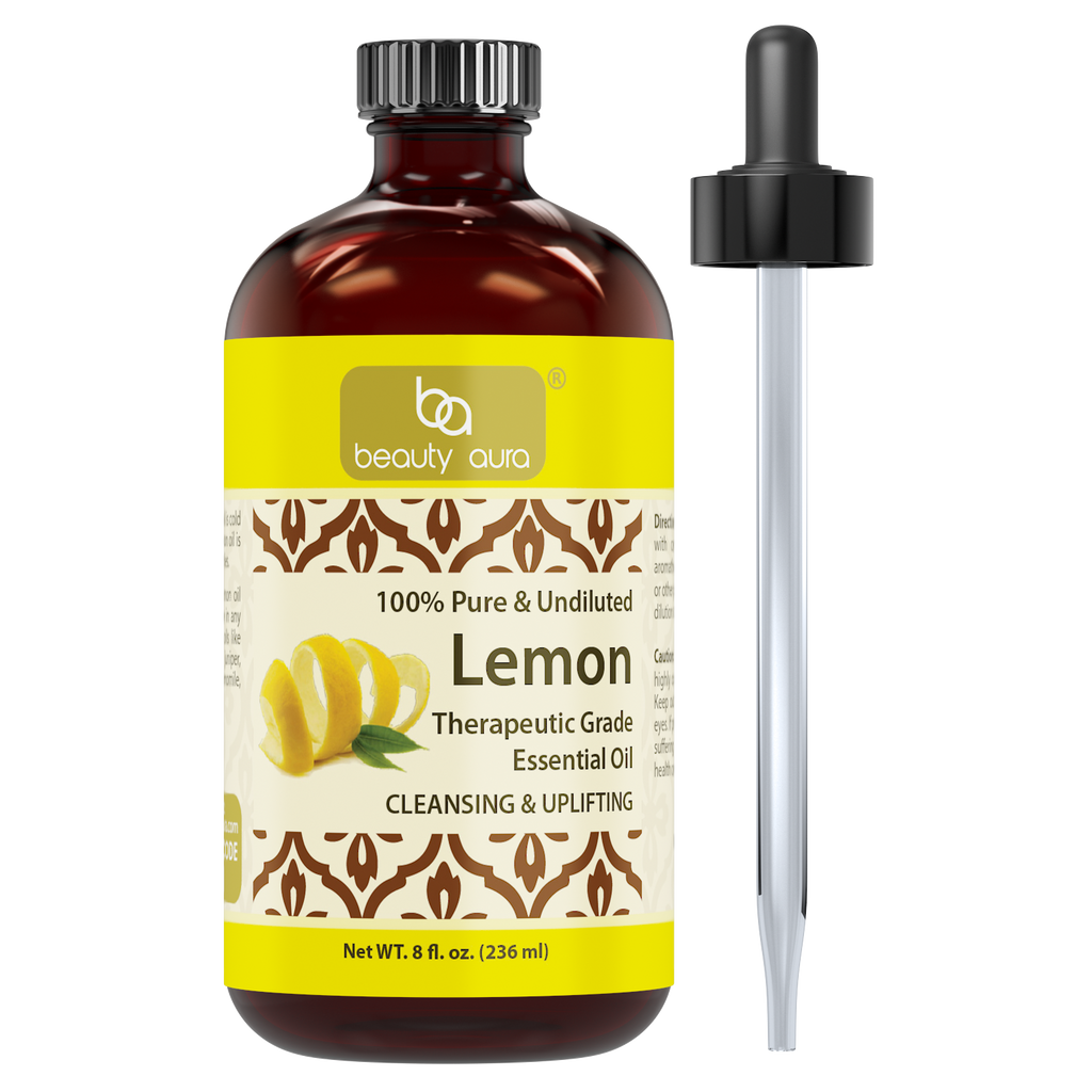 Beauty Aura Lemon Essential Oil 8 Fl Oz