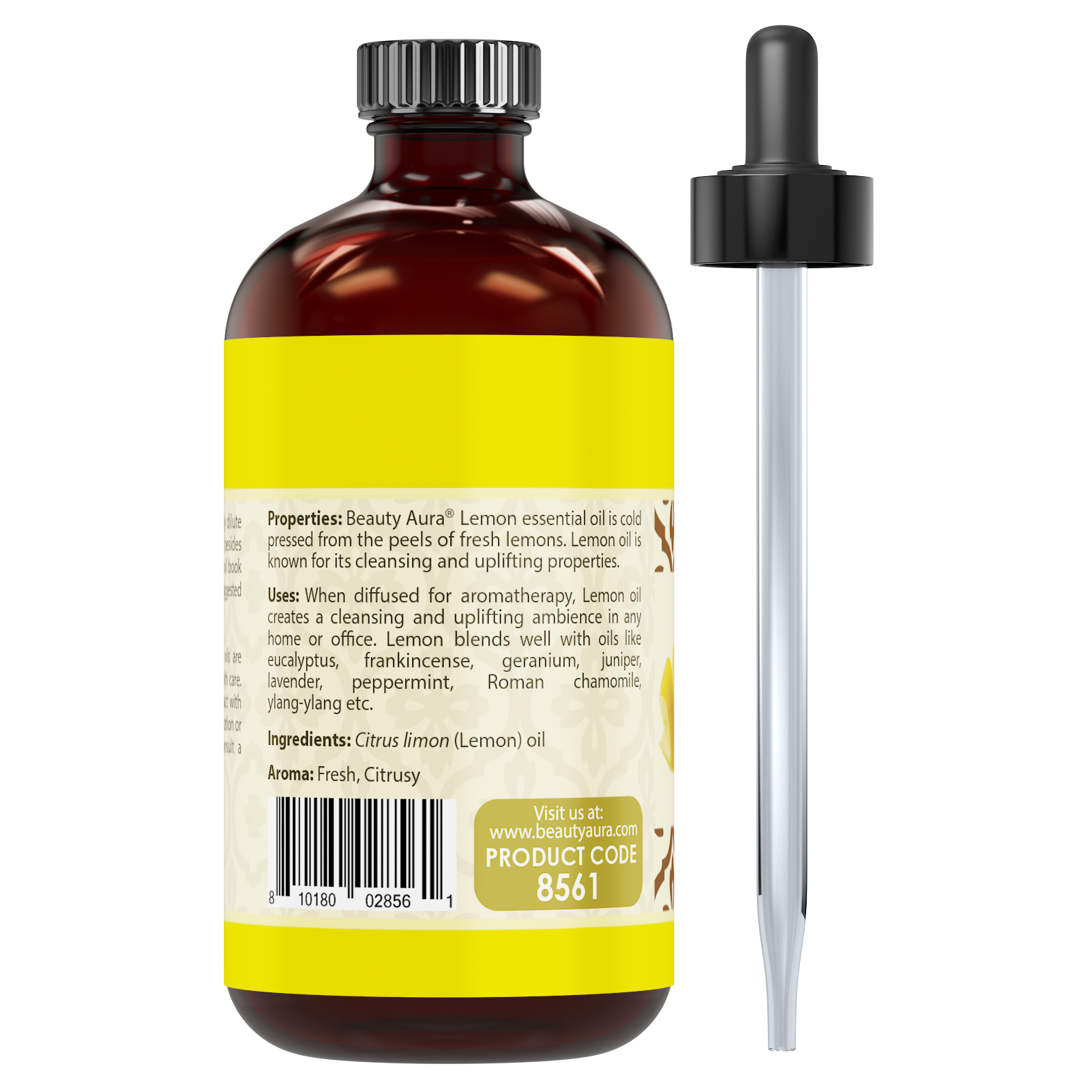 Beauty Aura Lemon Essential Oil | 8 Fl Oz