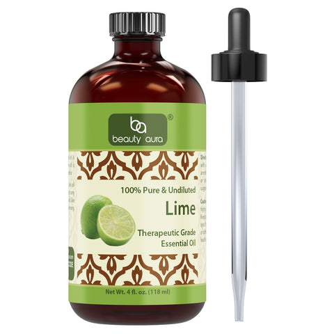 Beauty Aura 100% Pure Lime Oil | 4 Fl Oz