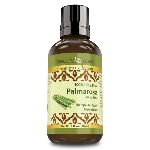 Image of Beauty Aura Premium Collection- Ultra Pure Palmarosa Essential Oil - 1 oz Bottle