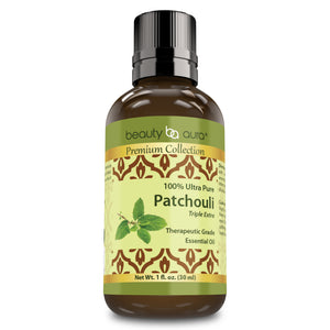 Beauty Aura Premium Collection Patchouli Essential Oil | 1 Fl Oz