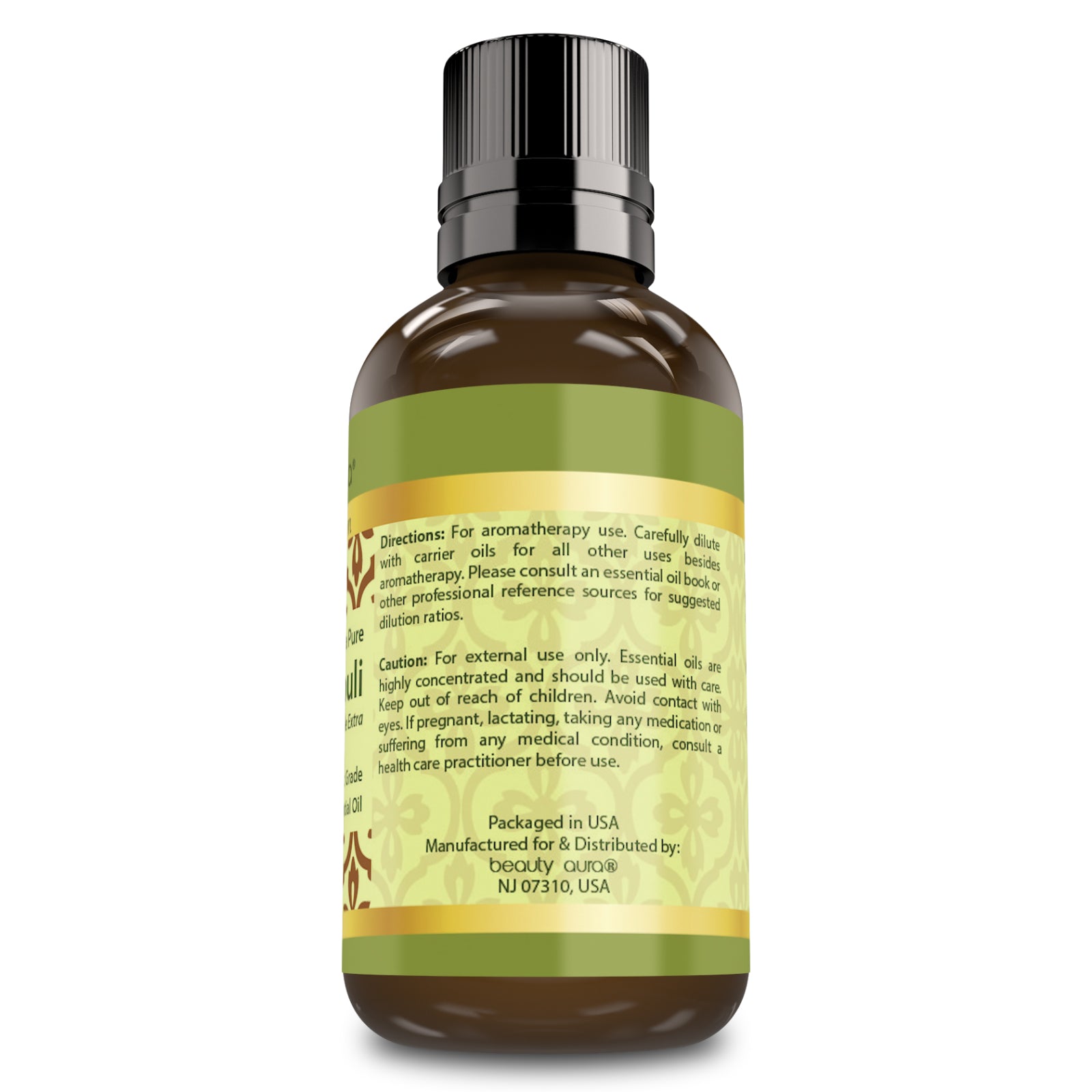 Beauty Aura Premium Collection Patchouli Essential Oil | 1 Fl Oz
