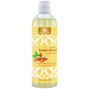 Beauty Aura Pure Sweet Almond Oil | 16 Fl Oz | 473 Ml