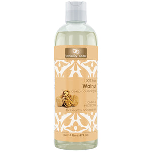 Beauty Aura Walnut Oil | 16 Fl. Oz (473 ml) | 100% Pure | Deep Nourishing Oil