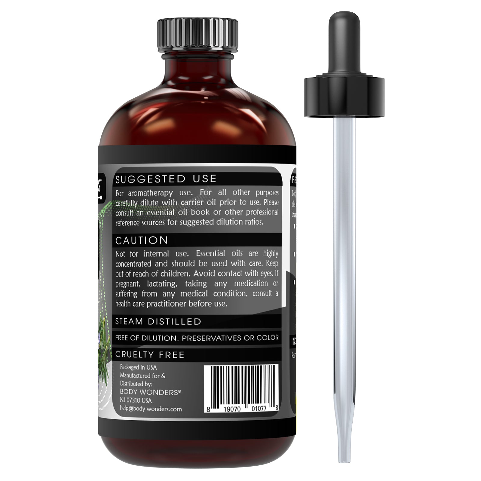 Body Wonders Rosemary | Therapeutic Grade Essential Oil | 4 Fl. Oz (118 ml)