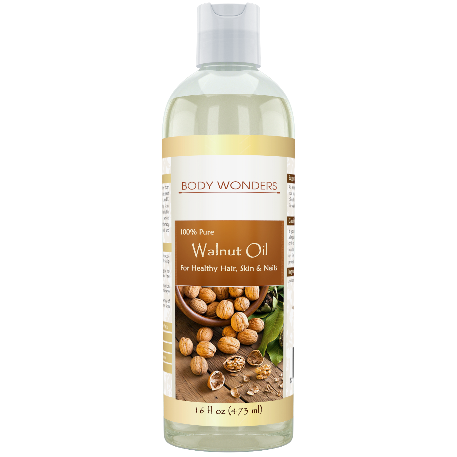 Body Wonders Walnut Oil | 16 Fl. Oz (473 ml) | 100% Pure