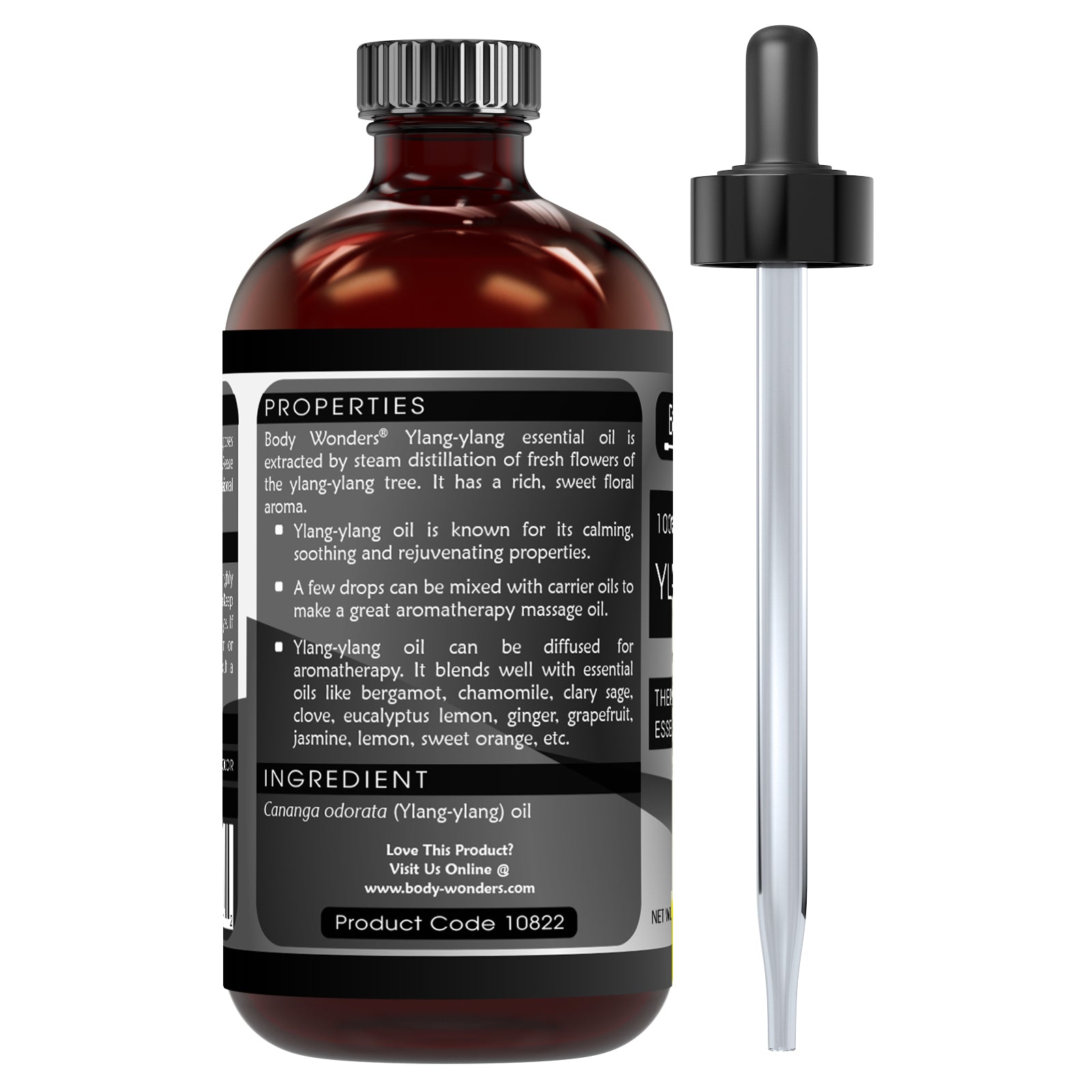 Body Wonders Ylang Ylang | Therapeutic Grade Essential Oil | 4 Fl. Oz (118 ml)