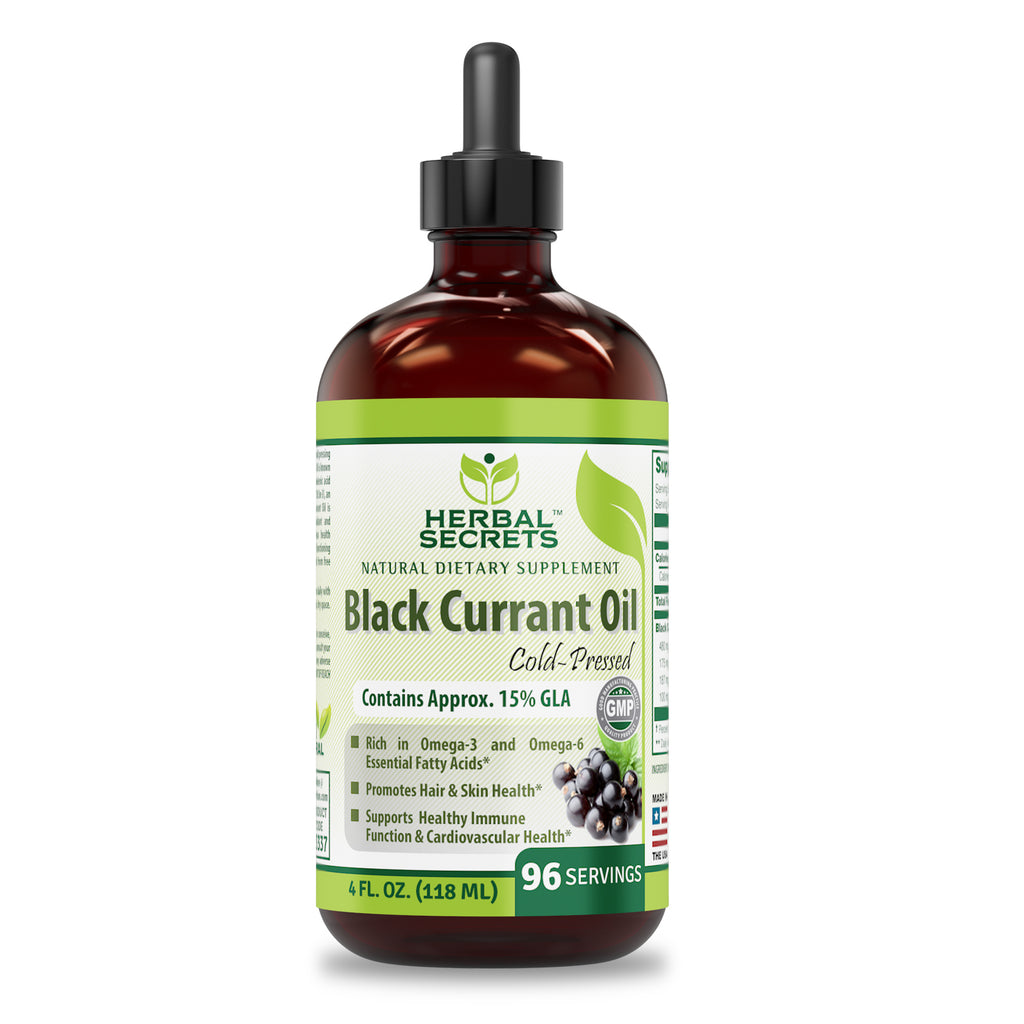 Herbal Secrets Black Currant Oil | 4 Fl Oz | 118 Ml