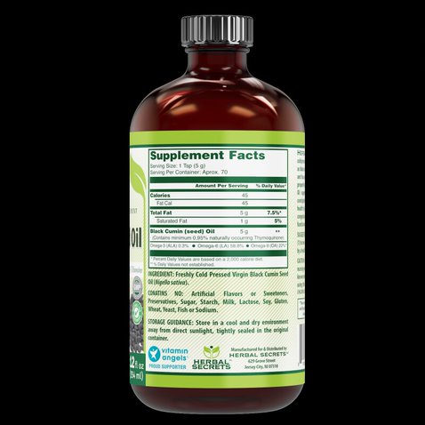 Herbal Secrets Black Seed Oil 12 Oz