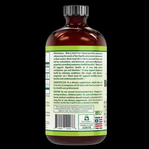 Herbal Secrets Black Seed Oil | 12 Oz