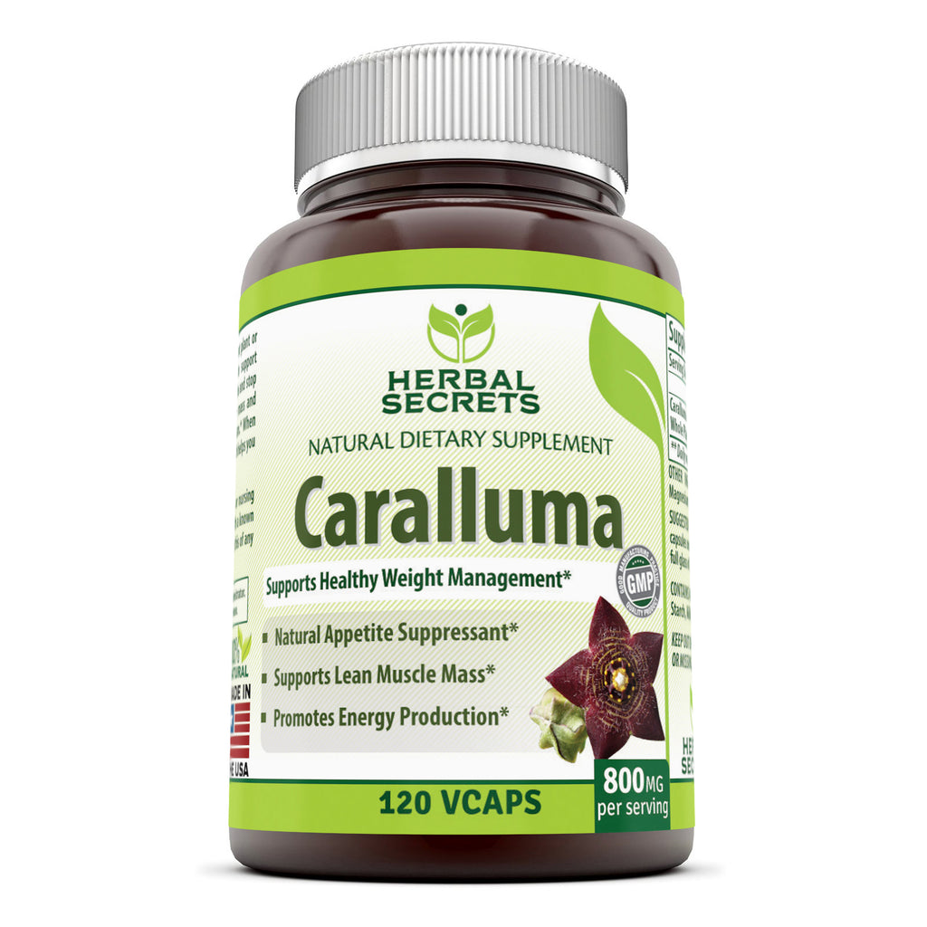 Herbal Secrets Caralluma 800 Mg Per Serving 120 Veggie Capsules