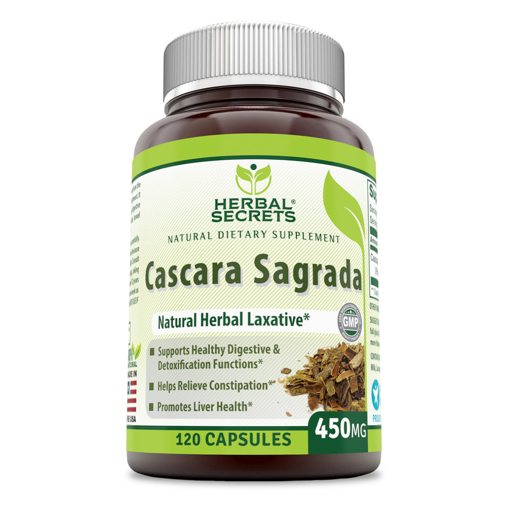 Herbal Secrets Cascara Sagrada | 450 Mg | 120 Capsules