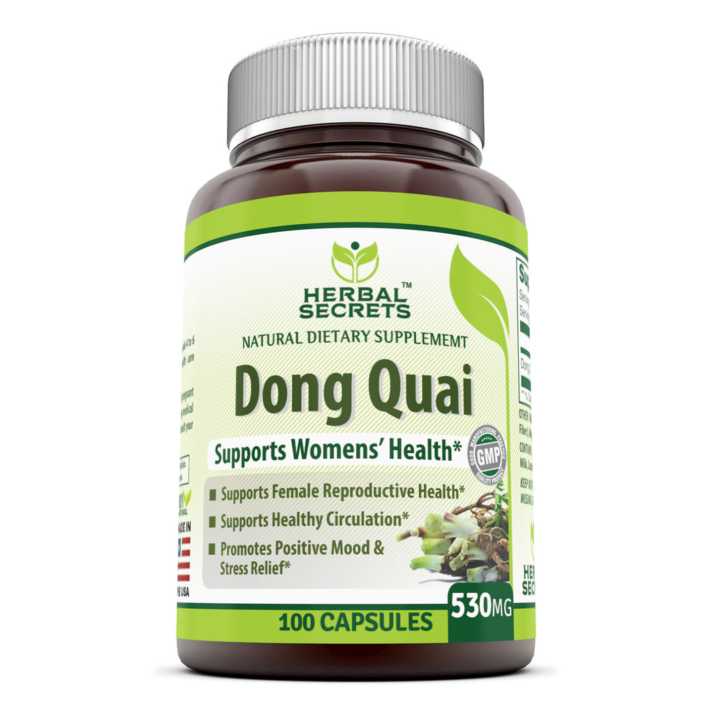 Herbal Secrets Dong Quai | 530 Mg | 100 Capsules