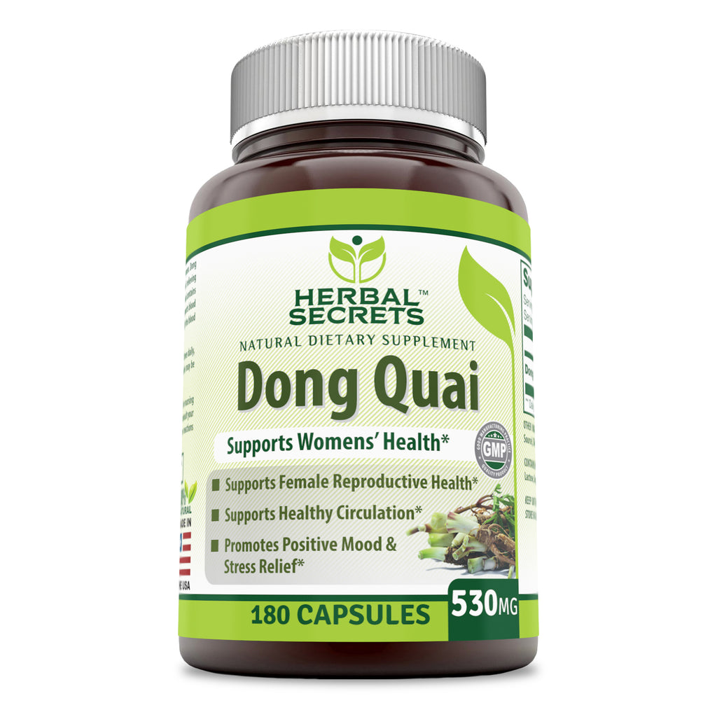 Herbal Secrets Dong Quai | 530 Mg | 180 Capsules