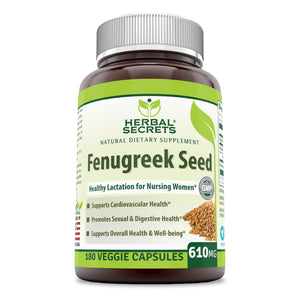 Herbal Secrets Fenugreek Seed |  610 Mg | 180 Veggie Capsules