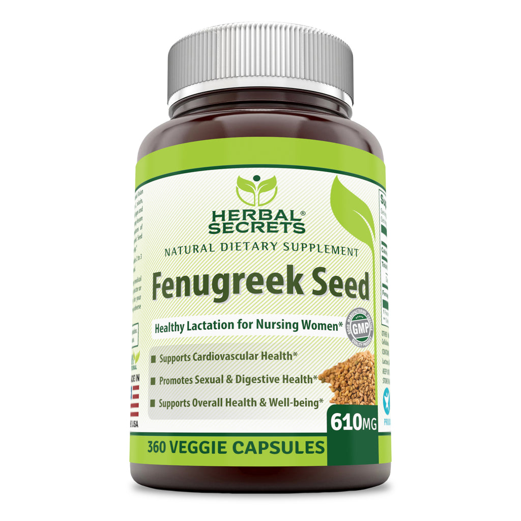 Herbal Secrets Fenugreek Seed | 610 Mg | 360 Veggie Capsules