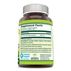 Herbal Secrets Gotu Kola | 500 Mg | 120 Capsules