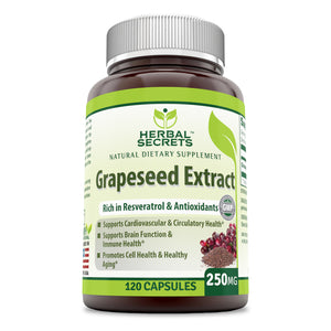 Herbal Secrets Grapeseed Extract | 250 Mg | 120 Capsules