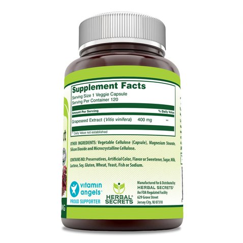 Herbal Secrets Grapeseed Extract 400 mg 120 Capsules