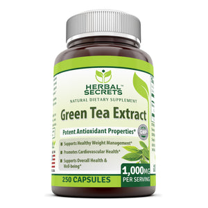 Herbal Secrets Green Tea Extract | 1000 Mg | 250 Capsules
