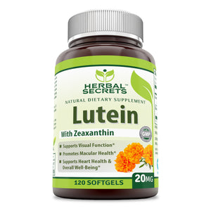 Herbal Secrets Lutein | 20 Mg | 120 Softgels