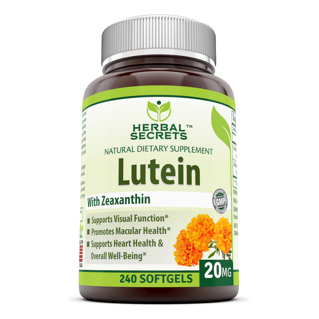Herbal Secrets Lutein with Zeaxanthin | 20 Mg | 240 Softgels