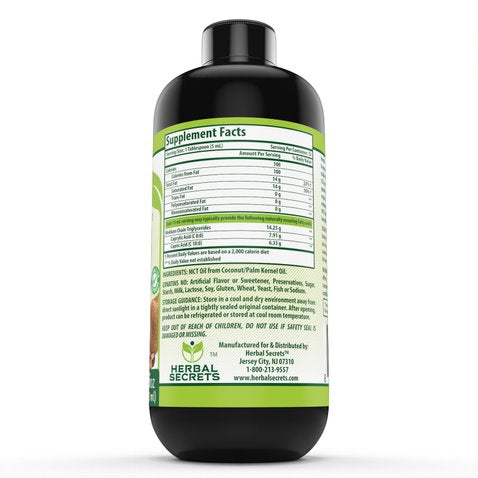 Image of Herbal Secret 100% Pure MCT Oil, 16 Fl Oz