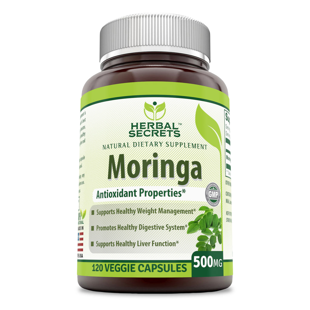 Herbal Secrets Moringa | 500 Mg | 120 Veggie Capsules