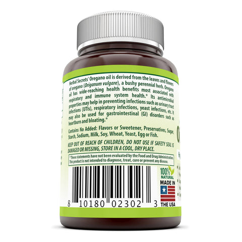 Image of Herbal Secrets Oil of Oregano 250 Mg 120 Softgels