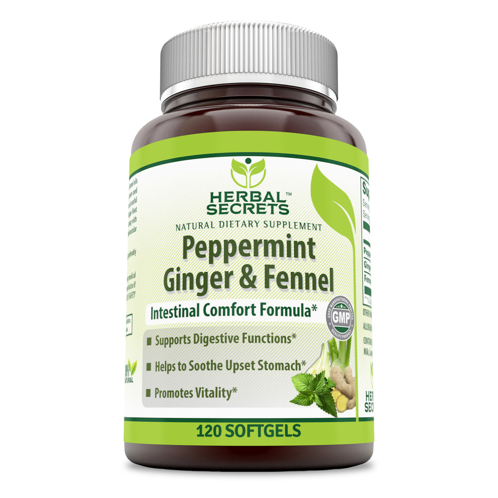 Herbal Secrets Peppermint Ginger & Fennel | 120 Softgels