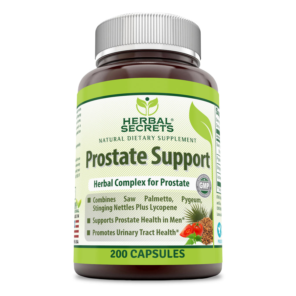Herbal Secret Prostate Support  (Non-GMO) Advance Herbal Formula with Saw Palmetto, Pygeum, Stinging Needles Extract and Lycopene, Supports Prostate and Urinary Track Health | 200 Capsules