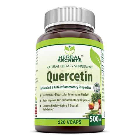 Image of Herbal Secrets Quercetin | 500 Mg | 120 Vegetarian Capsules