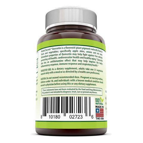 Image of Herbal Secrets Quercetin | 500 Mg | 120 Vegetarian Capsules