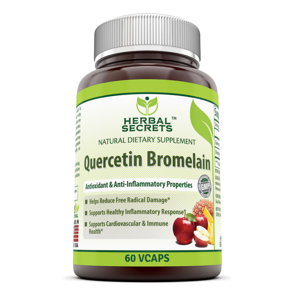 Herbal Secrets Quercetin 800 Mg with Bromelain 165 Mg 60 Veggie Capsules