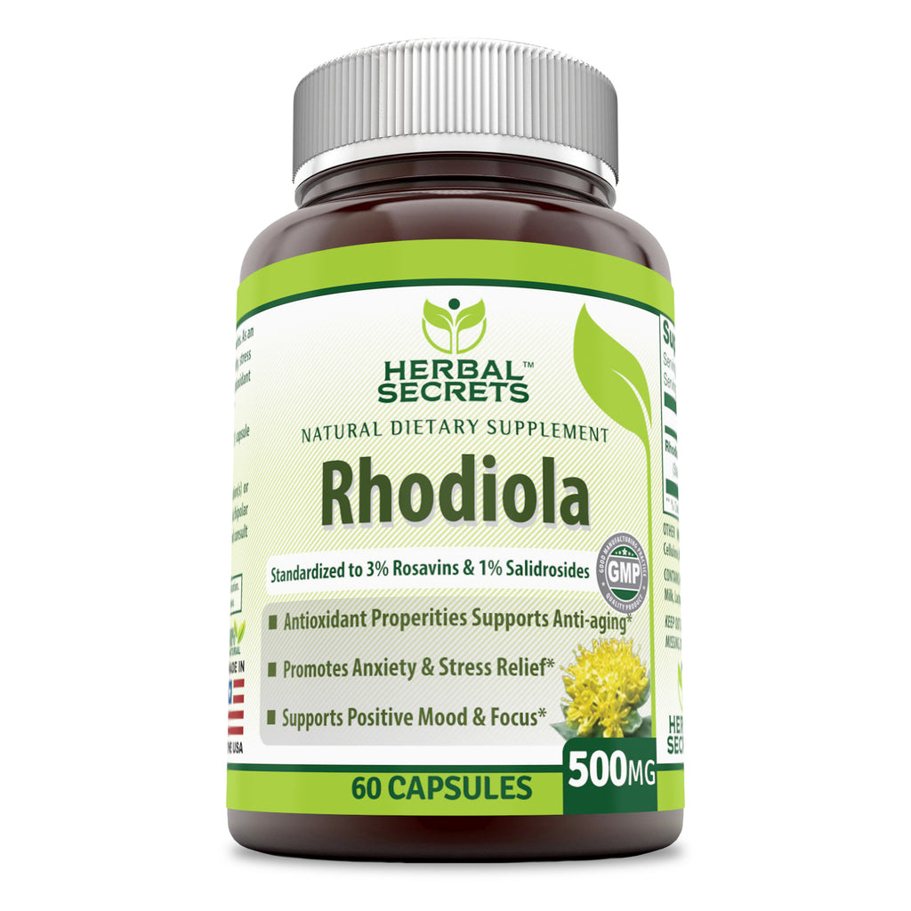 Herbal Secrets Rhodiola Rosea Extract 500 mg 60 Capsules