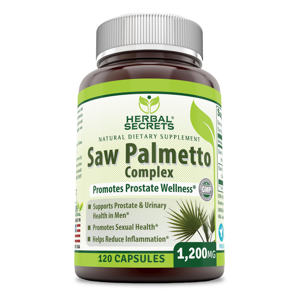 Herbal Secrets Saw Palmetto Complex | 1200 milligrams | 120 Capsules
