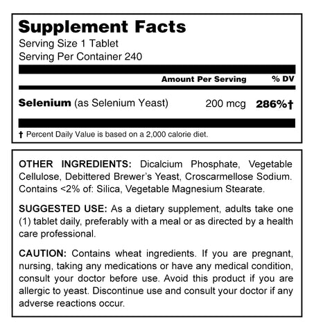 Herbal Secrets Selenium 200 MCG 240 Tablets