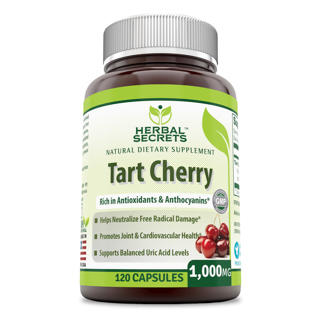 Herbal Secrets Tart Cherry Extract | 1000 Mg | 120 Capsules