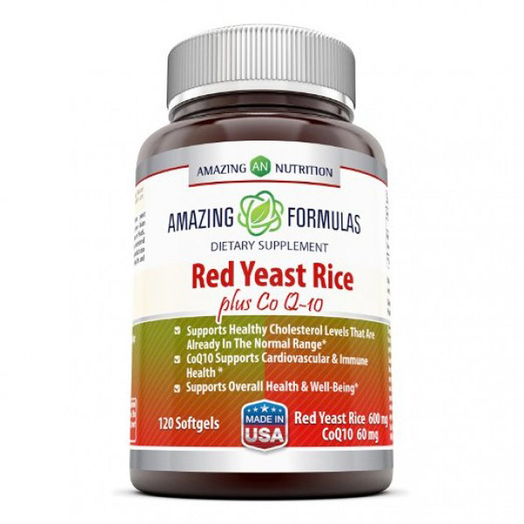 Amazing Formulas Red Rice 600 Mg Plus Co Q-10 50 Mg 120 Vegetari –