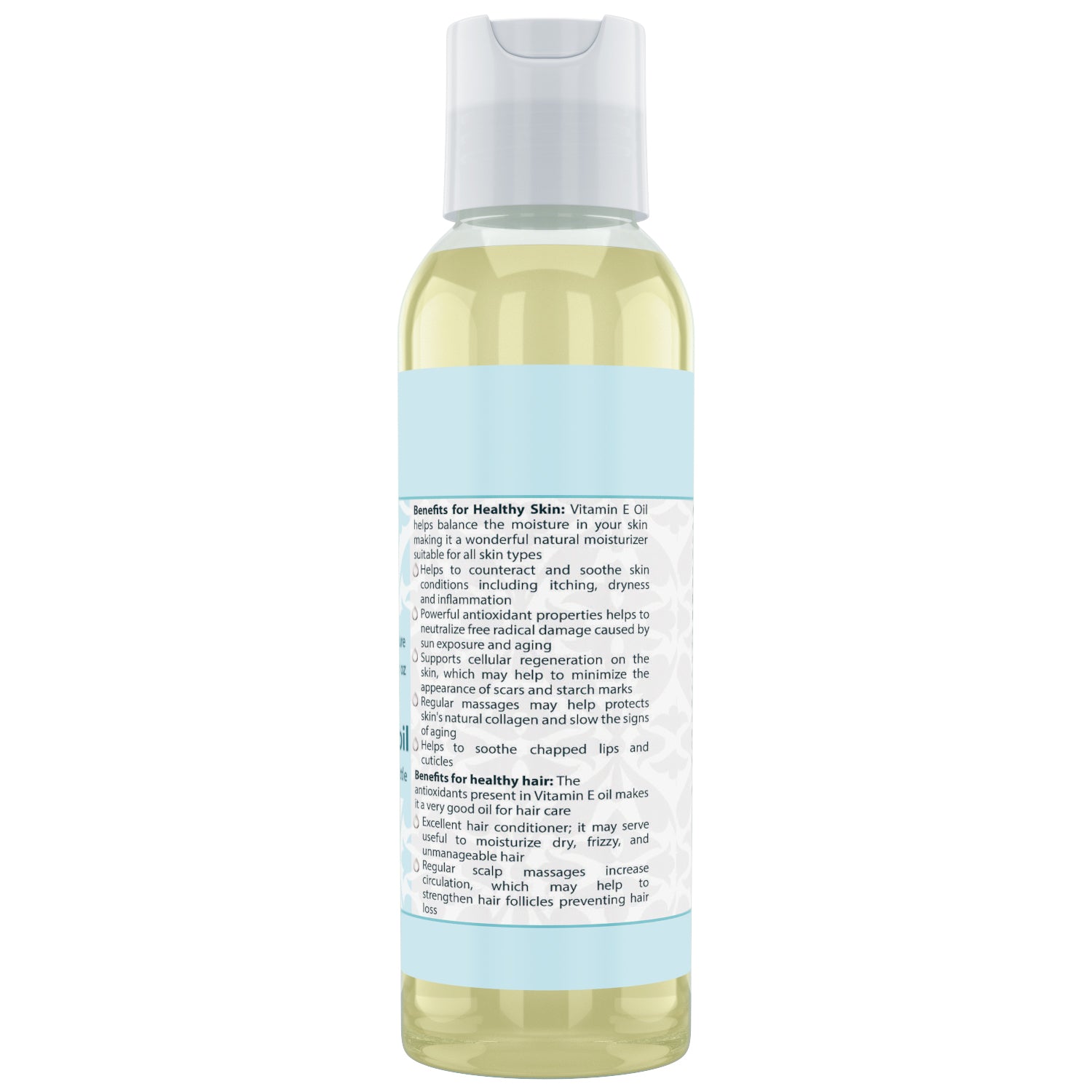 Beauty Aura Vitamin E oil | 4 Fl. Oz (118 ml) | 28,000 IU per Oz.