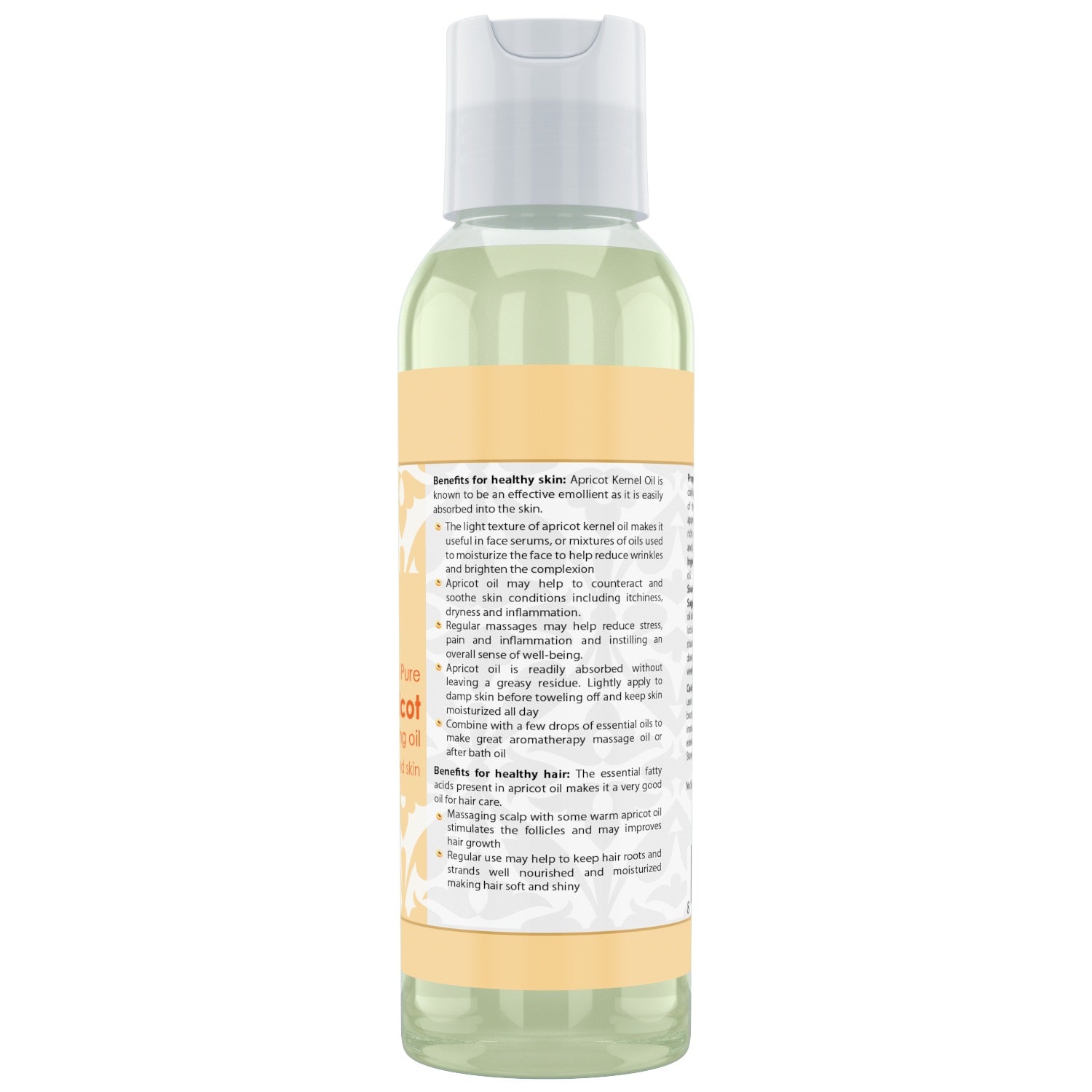 Beauty Aura Apricot Oil | 4 Fl Oz | 118 Ml